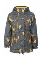 Куртка для девочки Oldos (арт. Рэйна, цвет серый меланж золотой)