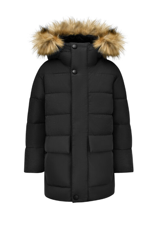 Пальто-куртка для мальчика Oldos Active (Лукас, черный)