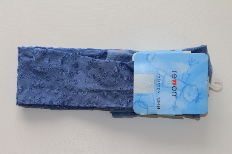 Хлопчатобумажные колготки Rewon для девочки (арт.503 004, цвет голубой)