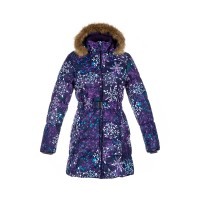 Пальто для девочки Huppa (арт. 12030030-82073 Yacaranda, цвет фиолетовый снежинки)