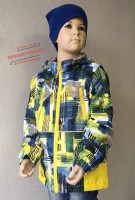 Куртка для мальчика Oldos (арт. Клоди, цвет синий ярко-желтый) 