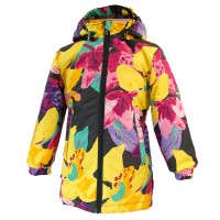 Куртка для девочки Huppa (арт. 17880010-81318 June, цвет серый с лилиями)